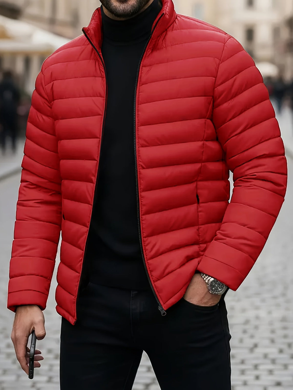 Nordmann – Premium-Herbstjacke für Herren – Rot