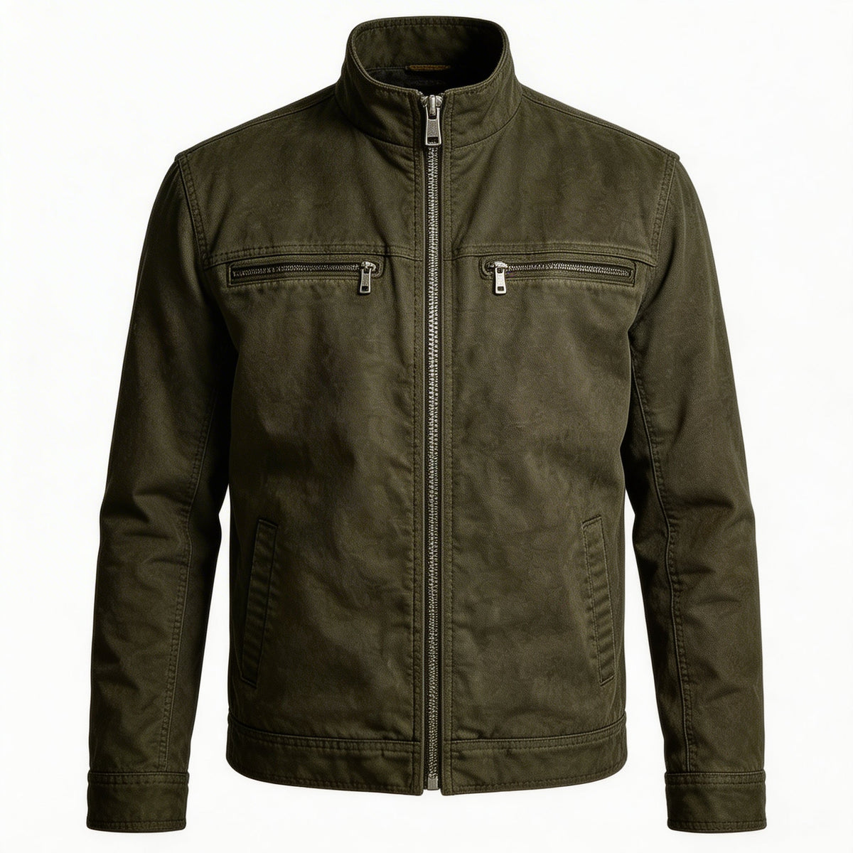 Nordmann Valmont – Olivgrüne Vintage-Fieldjacke – Ansicht 2