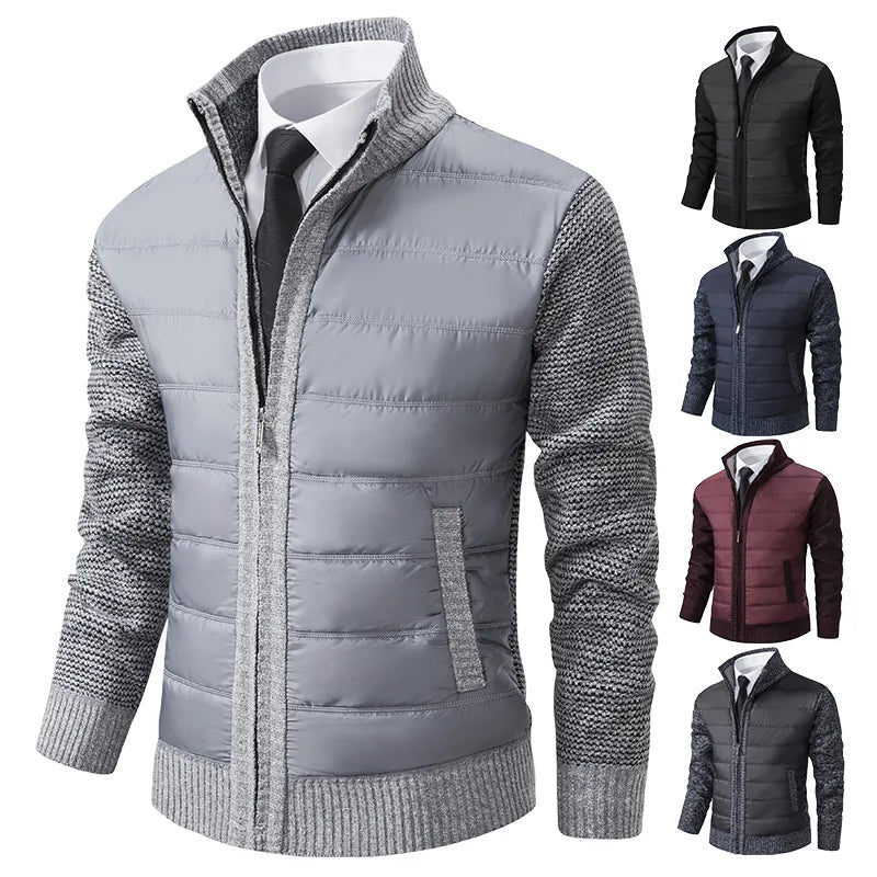 Nordmann – Elegante Herren-Strickjacke mit Steppdetails – Ansicht 9