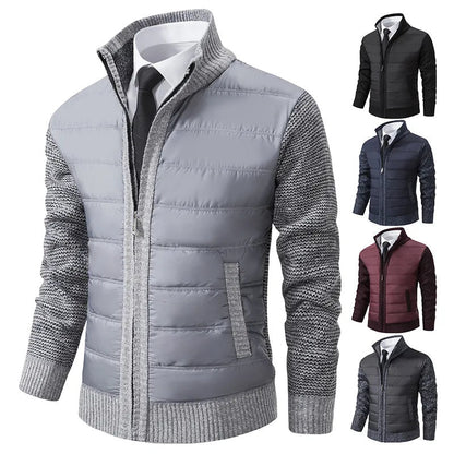 Nordmann – Elegante Herren-Strickjacke mit Steppdetails – Ansicht 9