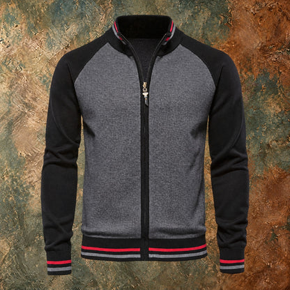 Nordmann – Premium-Herrenstrickjacke – Schwarz