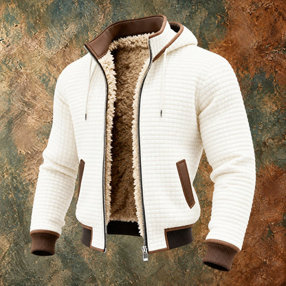 Nordmann – Retrojacke mit Kapuze und Reißverschluss – Weiß