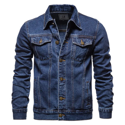Nordmann – Klassische Biker-Jeansjacke – Dunkelblau