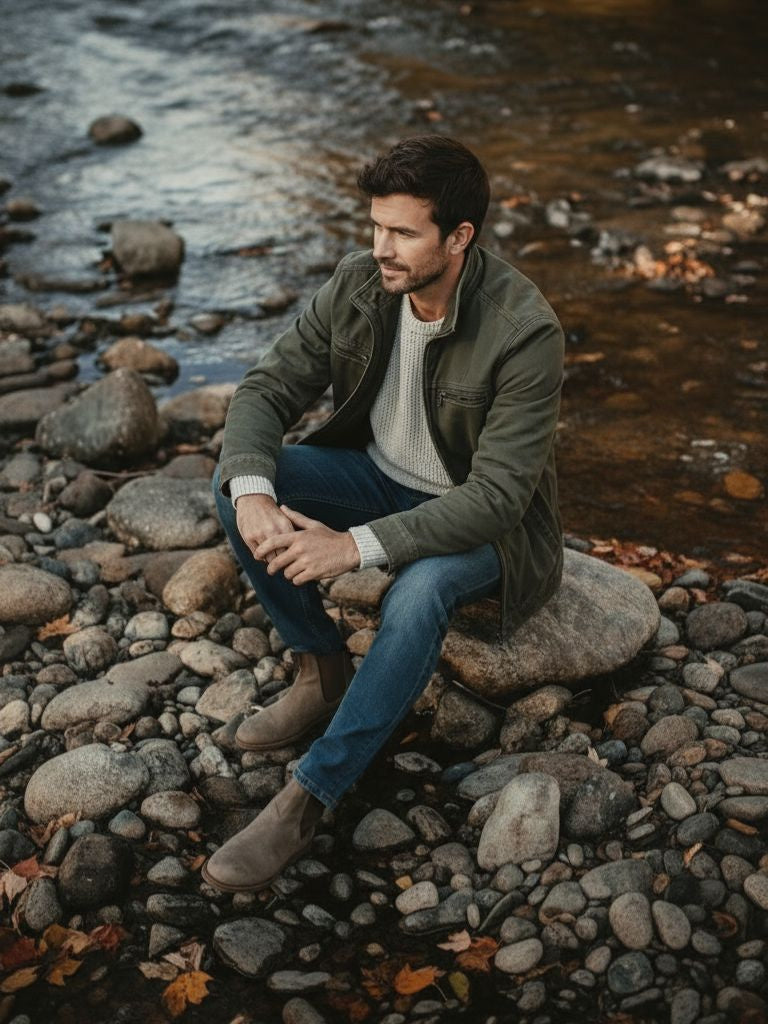 Nordmann Valmont – Olivgrüne Vintage-Fieldjacke – Ansicht 10