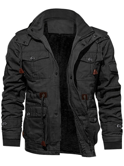 Nordmann – Lange Outdoorjacke für Herren – Schwarz