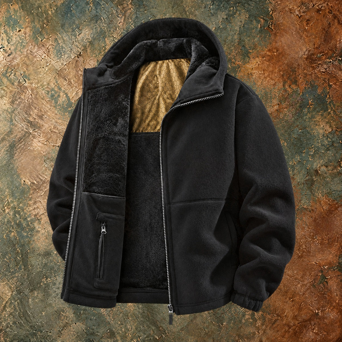 Nordmann Derk – Warme Fleecejacke – Schwarz