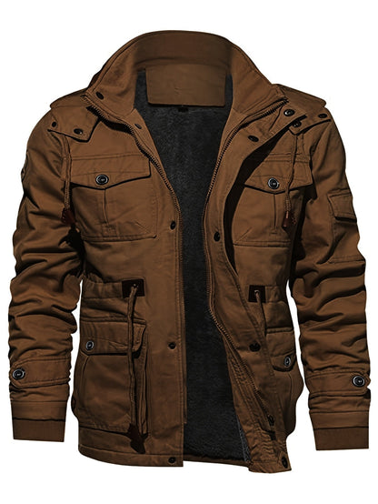 Nordmann – Lange Outdoorjacke für Herren – Dunkelbraun